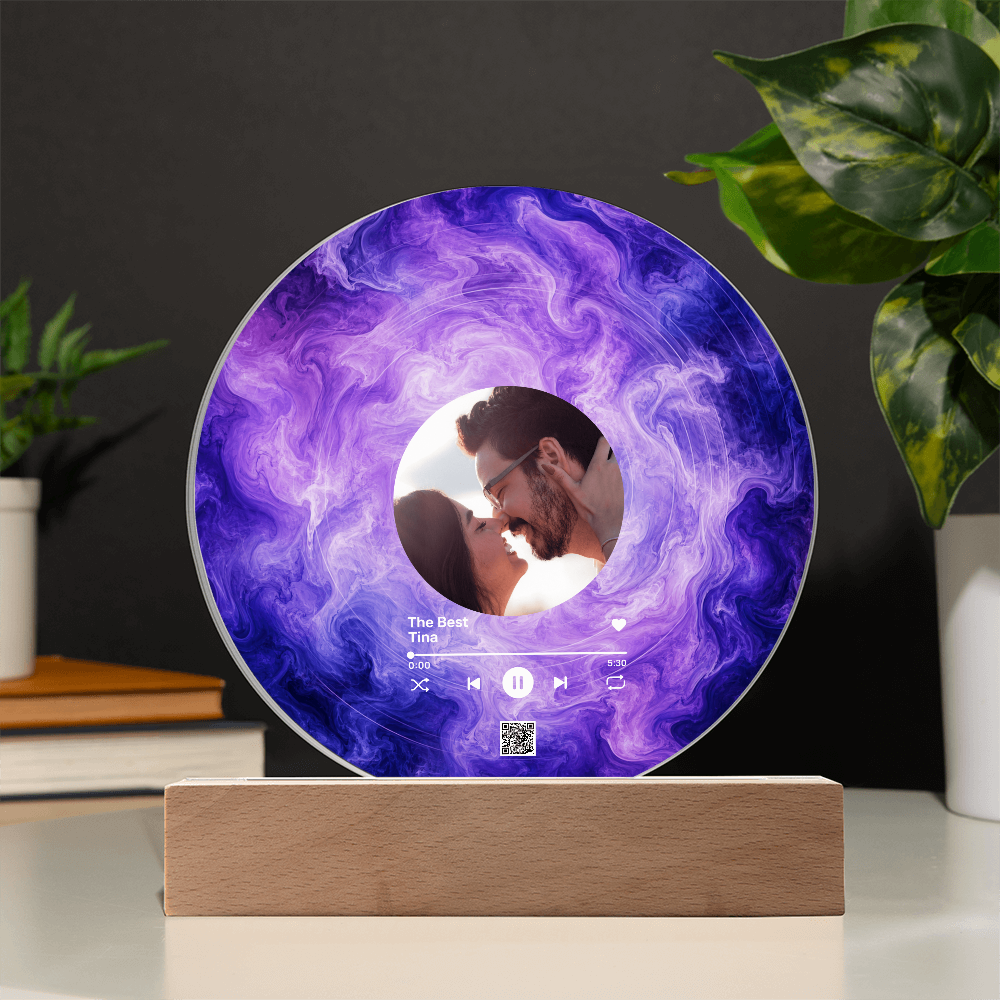 Vinyl Song Plaque – Your Song, Lit Up (Scan & Play)