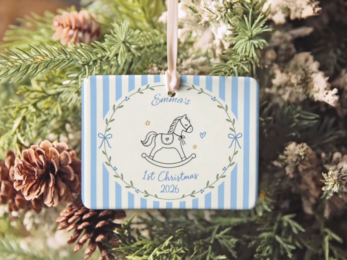 Rectangle Baby’s First Christmas Ornament
