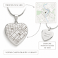 Heart Pendant Necklace — Our Story Engraved Map