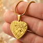 Heart Pendant Necklace — Our Story Engraved Map
