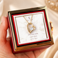 Coffret Rose Rotatif – Collier Amour Éternel personnalisé
