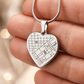 Heart Pendant Necklace — Our Story Engraved Map