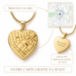 Heart Pendant Necklace — Our Story Engraved Map