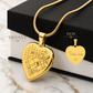 Heart Pendant Necklace — Our Story Engraved Map