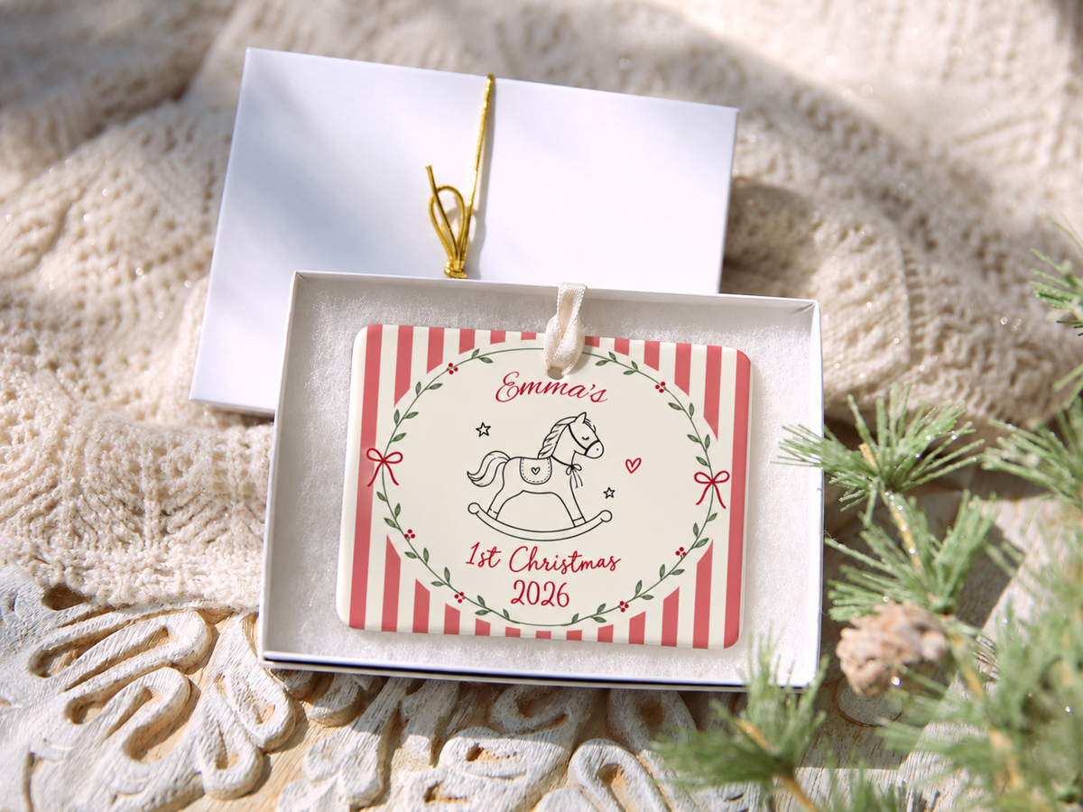 Rectangle Baby’s First Christmas Ornament