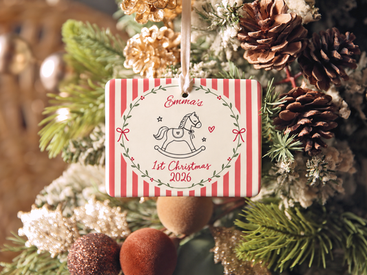 Rectangle Baby’s First Christmas Ornament