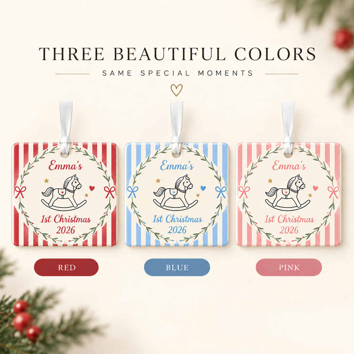 Rectangle Baby’s First Christmas Ornament