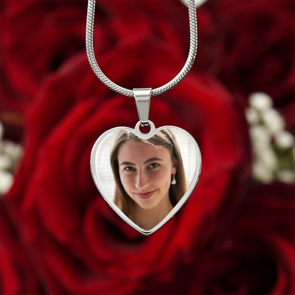 Collier Médaillon Cœur Photo personnalisé
