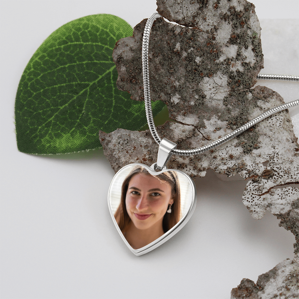 Collier Médaillon Cœur Photo personnalisé