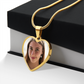 Collier Médaillon Cœur Photo personnalisé