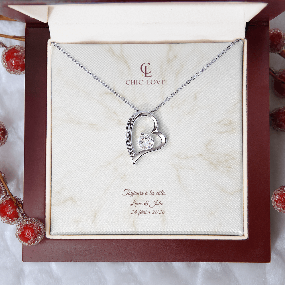 Collier Amour Insatiable - Carte Personnalisé