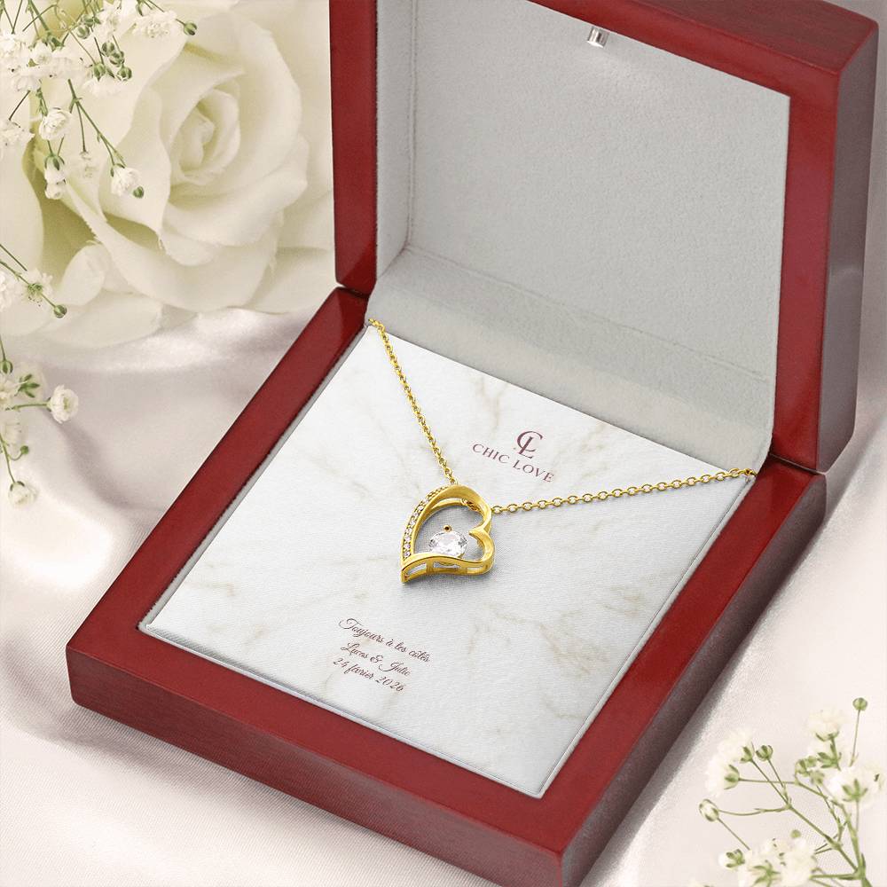 Collier Amour Insatiable - Carte Personnalisé