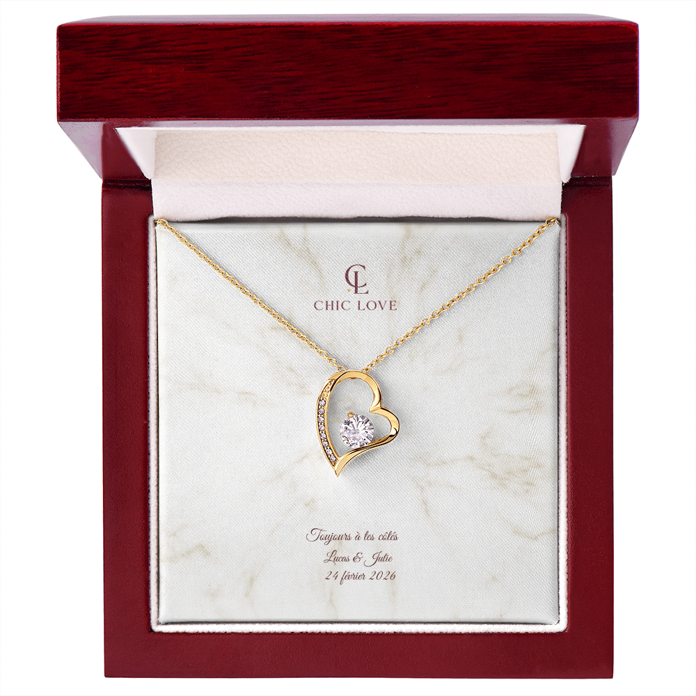 Collier Amour Insatiable - Carte Personnalisé