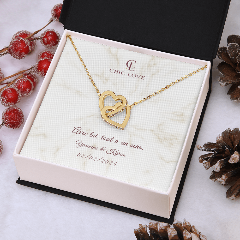Collier Amour intemporel - Carte personnalisé
