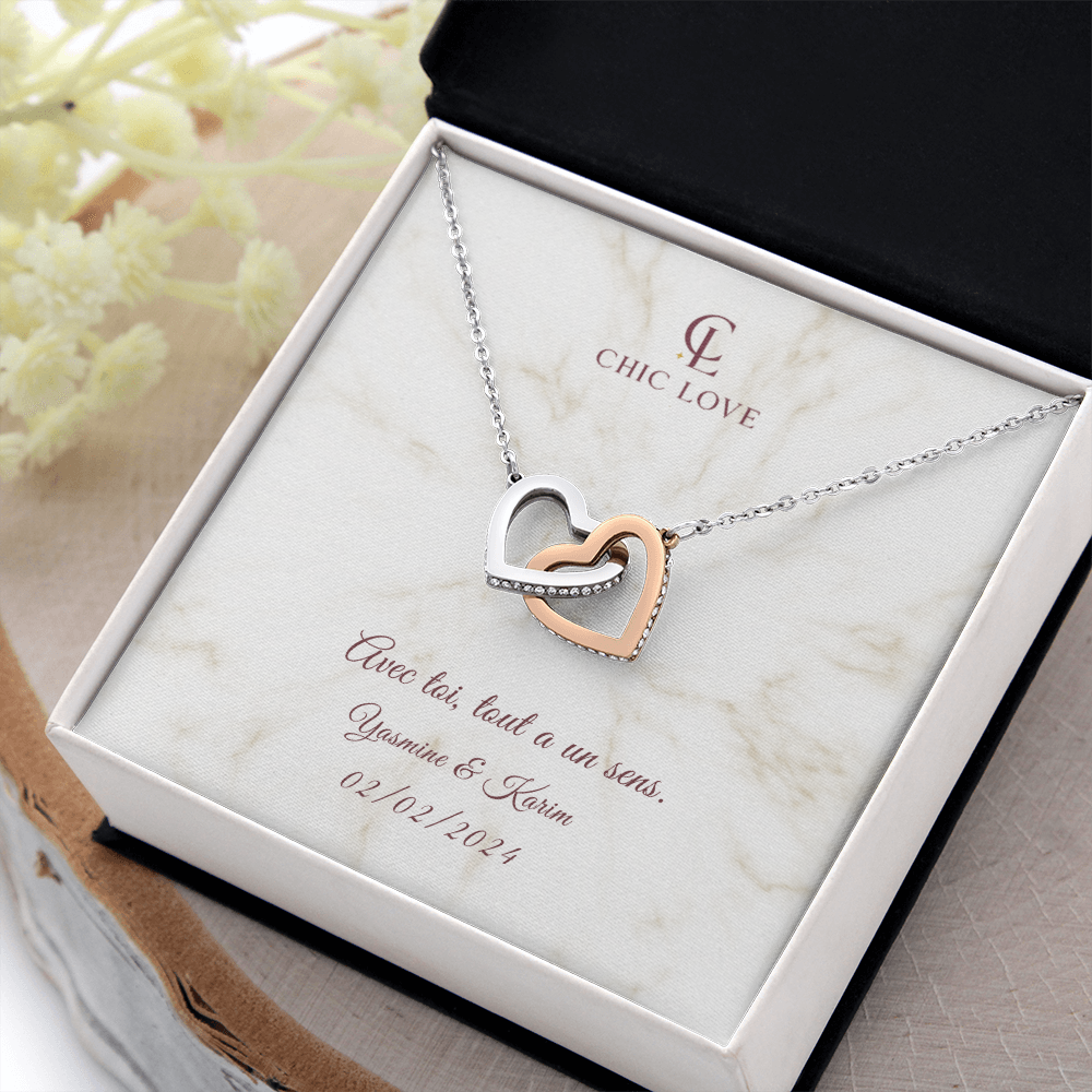 Collier Amour intemporel - Carte personnalisé