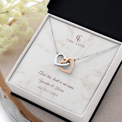 Collier Amour intemporel - Carte personnalisé