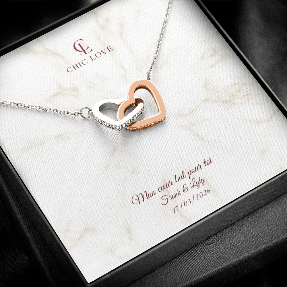 Collier Amour intemporel - Carte Personnalisé