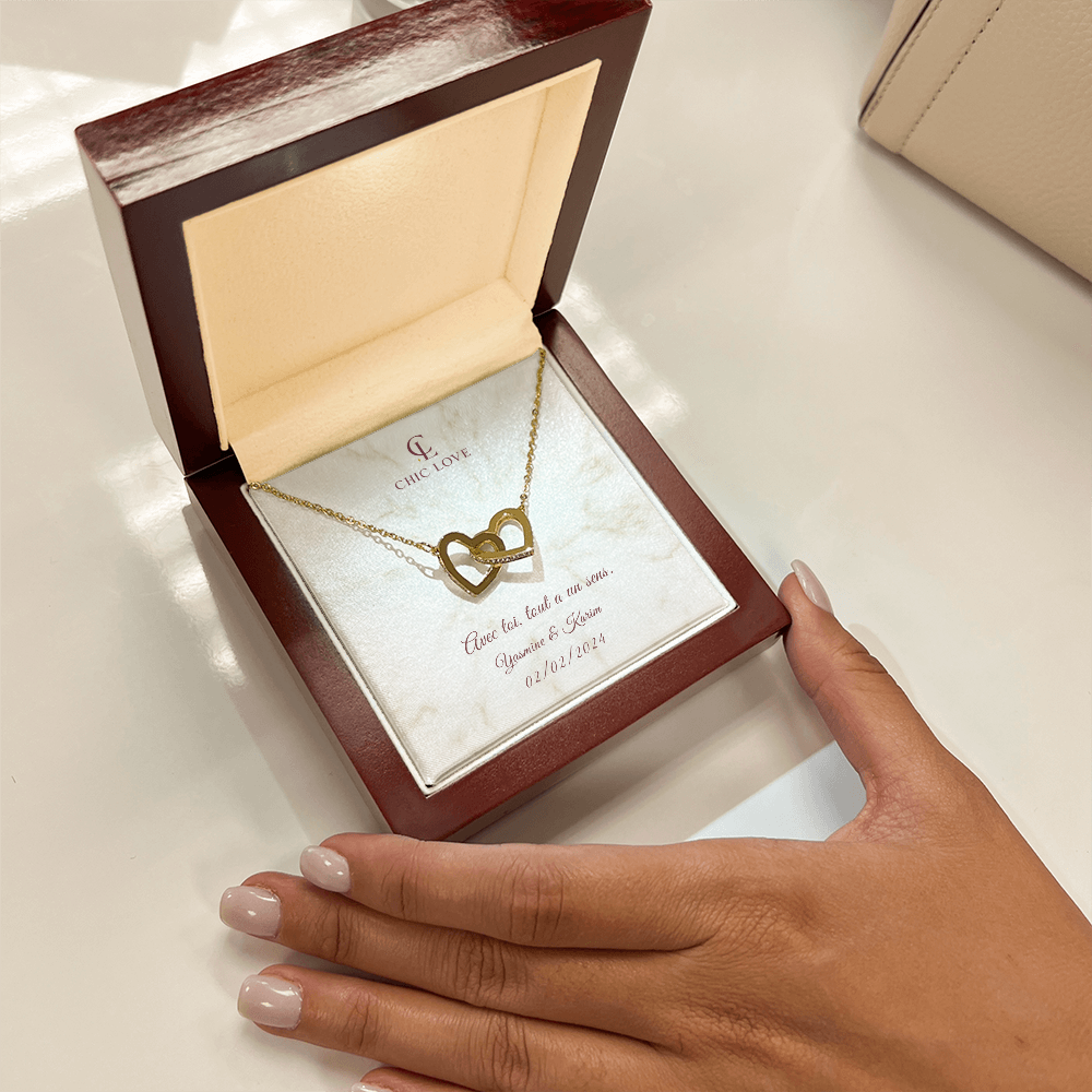 Collier Amour intemporel - Carte personnalisé