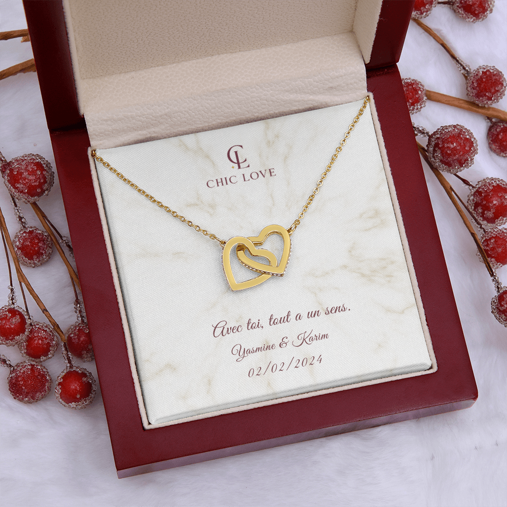 Collier Amour intemporel - Carte personnalisé