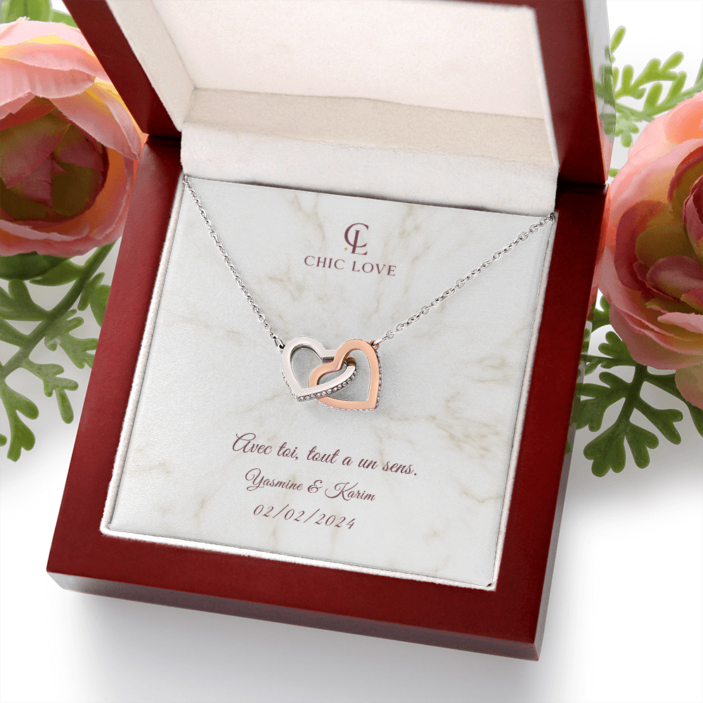 Collier Amour intemporel - Carte personnalisé