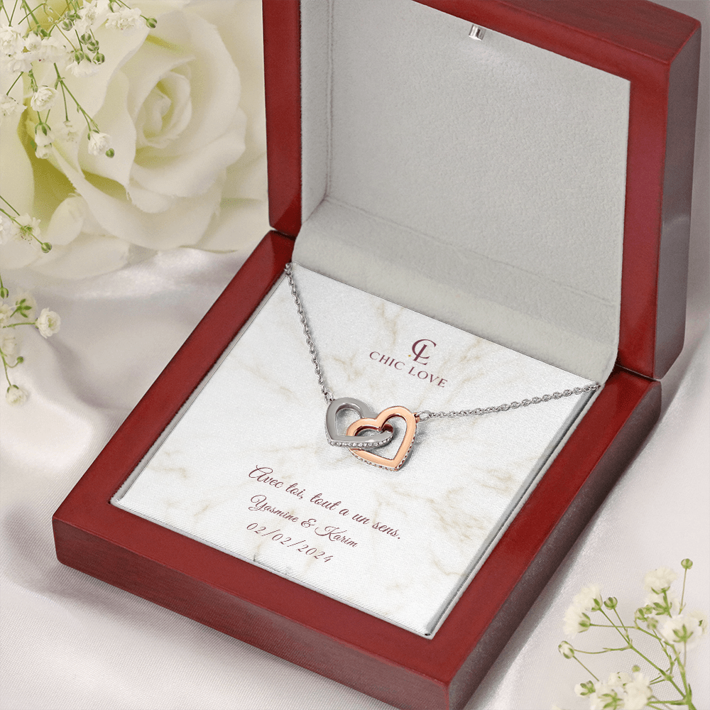 Collier Amour intemporel - Carte personnalisé