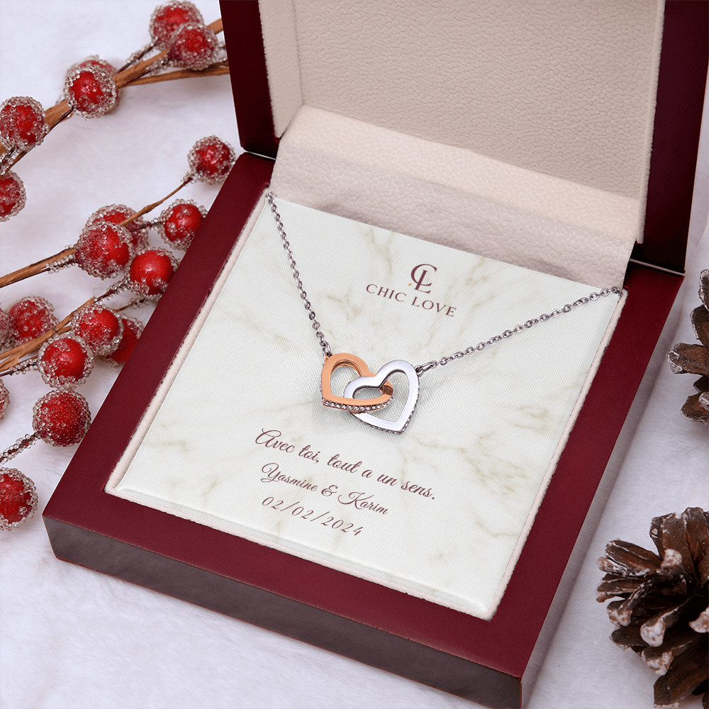 Collier Amour intemporel - Carte personnalisé