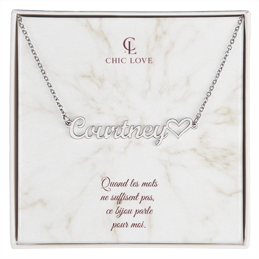Collier Cœur Prénom Personnalisé