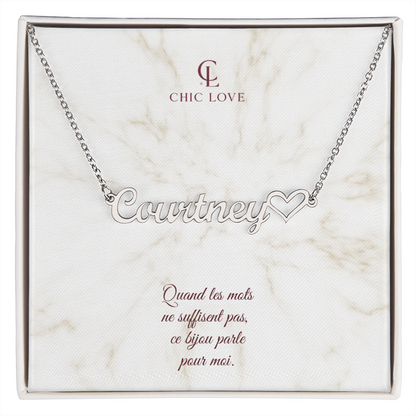 Collier Cœur Prénom Personnalisé