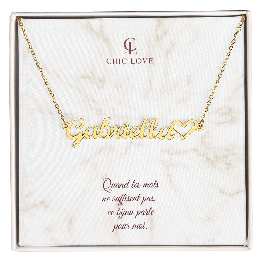 Collier Cœur Prénom Personnalisé