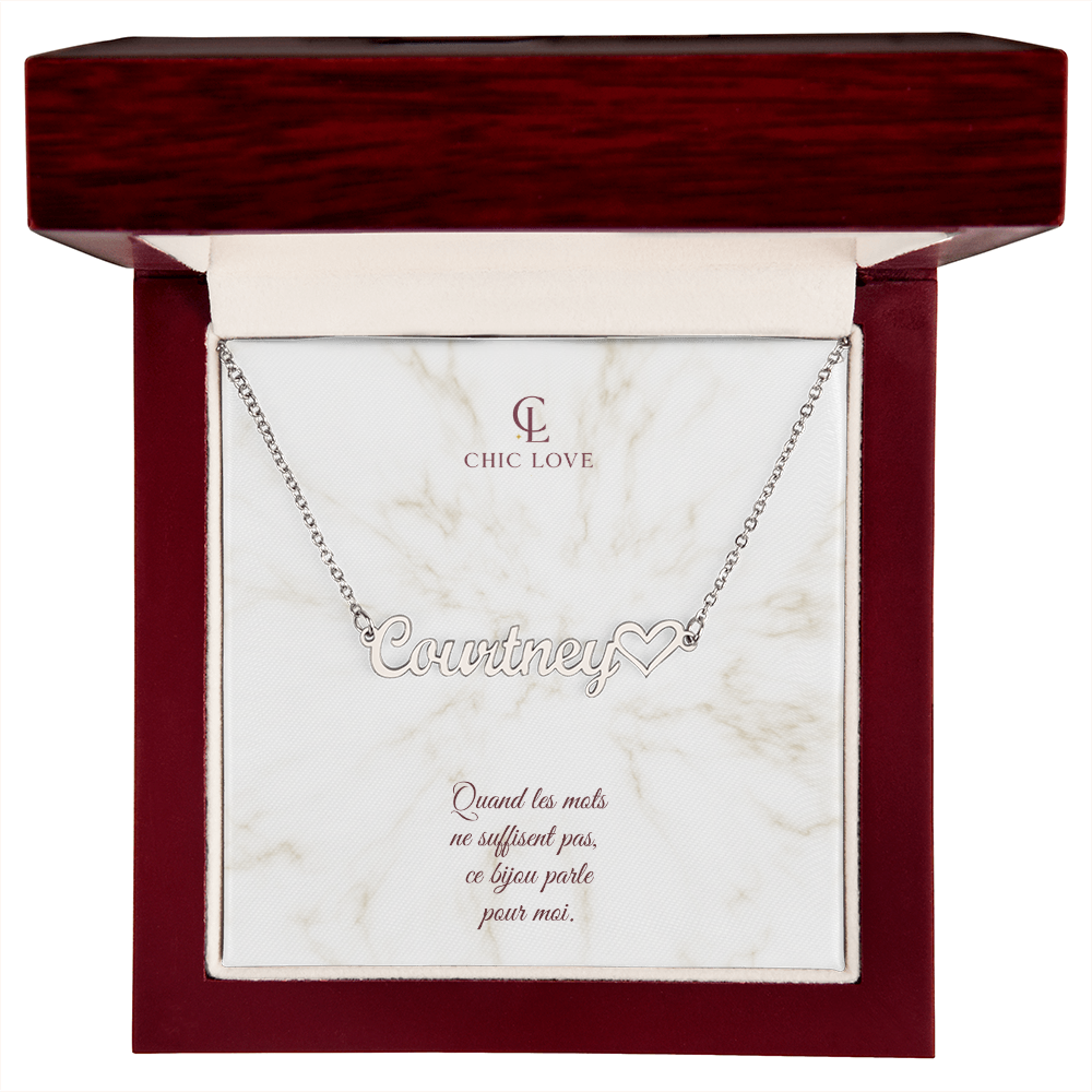 Collier Cœur Prénom Personnalisé