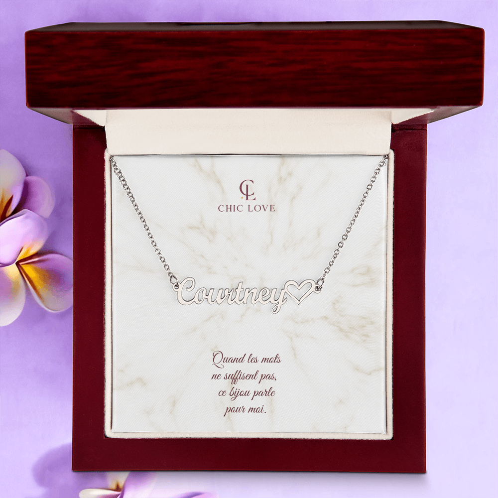 Collier Cœur Prénom Personnalisé