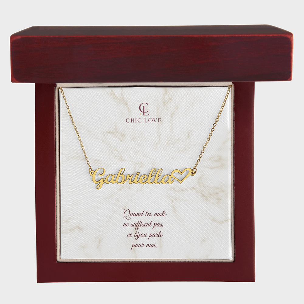 Collier Cœur Prénom Personnalisé