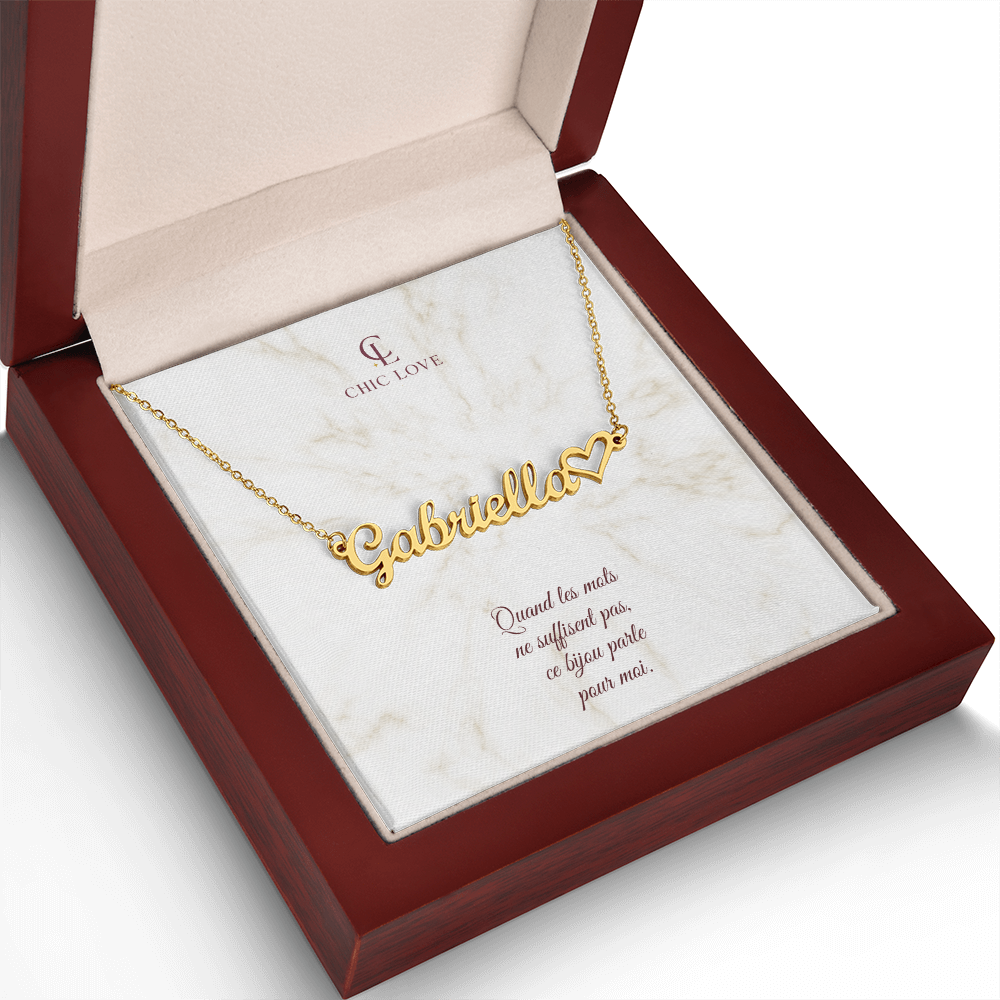 Collier Cœur Prénom Personnalisé