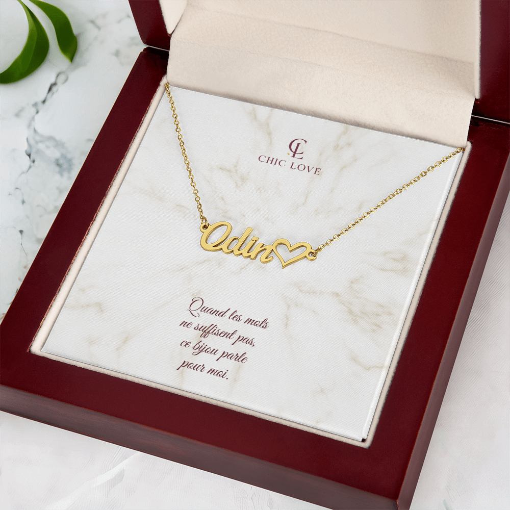 Collier Cœur Prénom Personnalisé