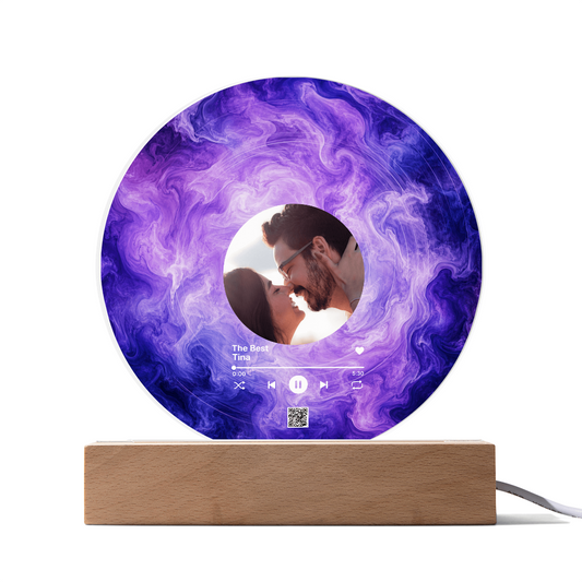 Vinyl Song Plaque – Your Song, Lit Up (Scan & Play)