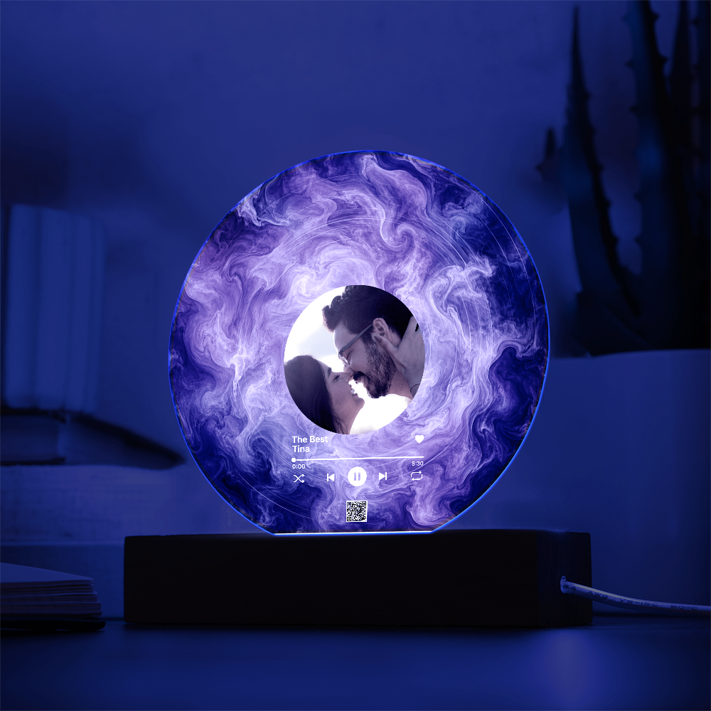 Vinyl Song Plaque – Your Song, Lit Up (Scan & Play)