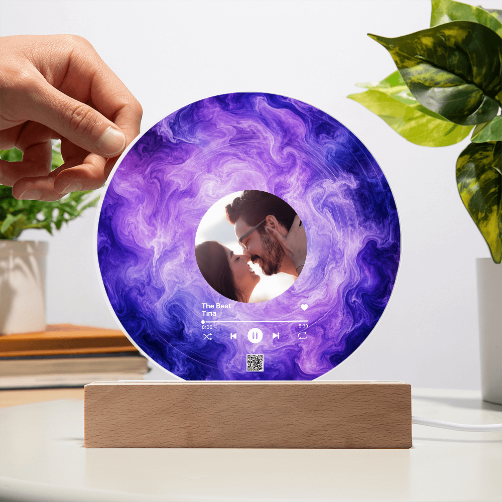 Vinyl Song Plaque – Your Song, Lit Up (Scan & Play)