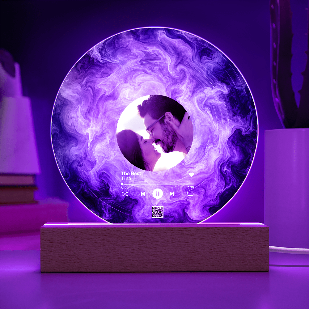 Vinyl Song Plaque – Your Song, Lit Up (Scan & Play)
