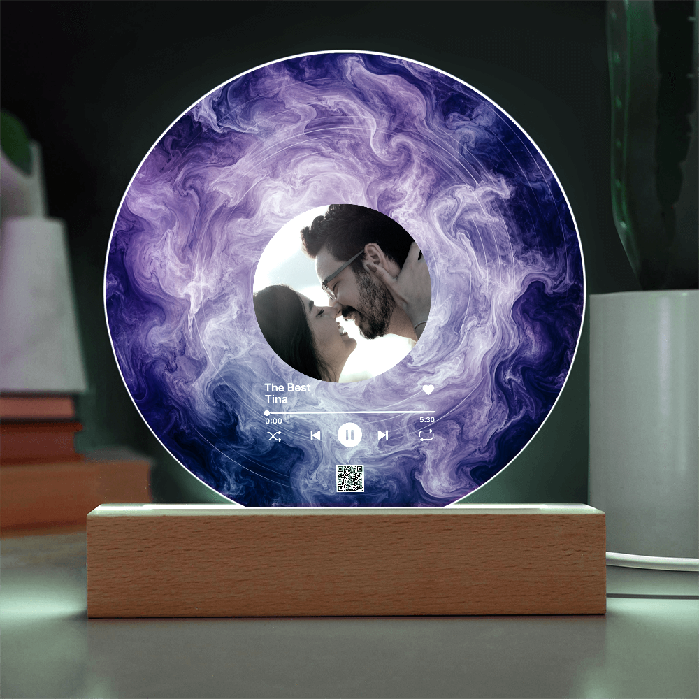 Vinyl Song Plaque – Your Song, Lit Up (Scan & Play)