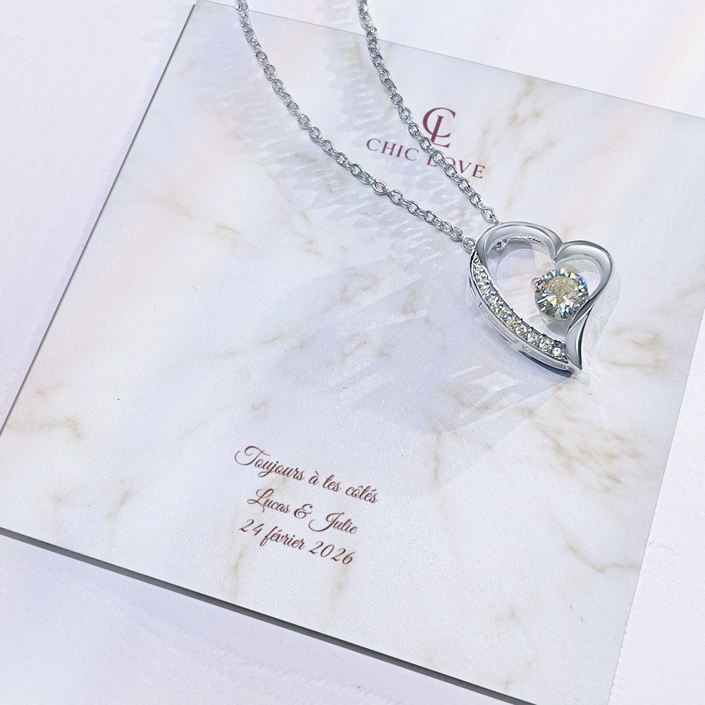 Collier Amour Insatiable - Carte Personnalisé