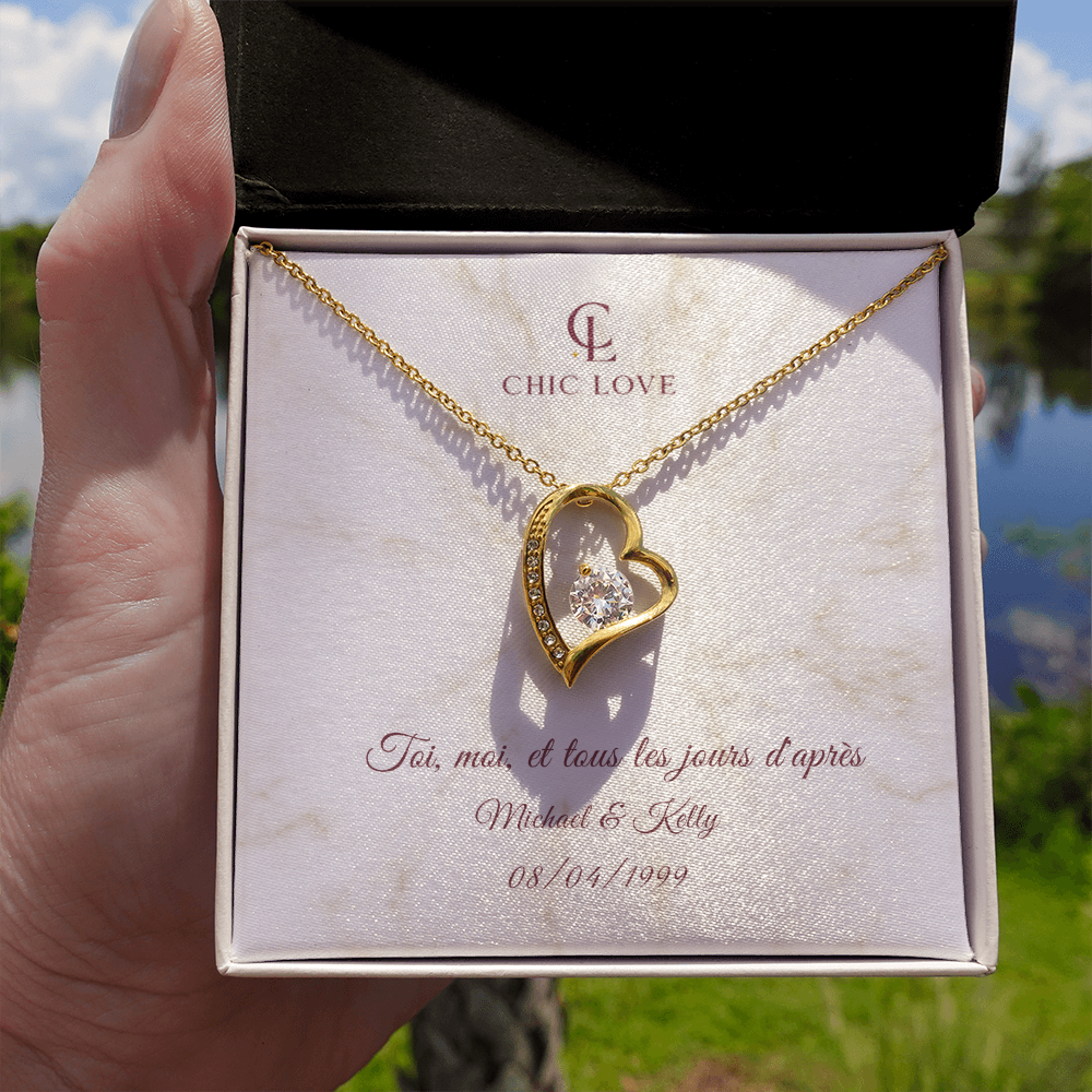 Collier Amour Insatiable - Carte personnalisée