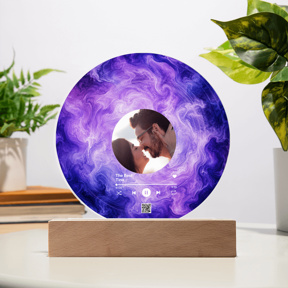 Vinyl Song Plaque – Your Song, Lit Up (Scan & Play)