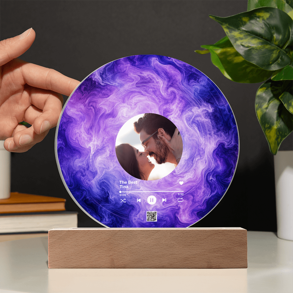 Vinyl Song Plaque – Your Song, Lit Up (Scan & Play)