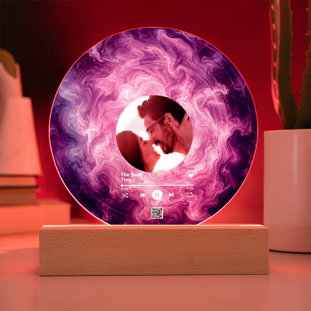 Vinyl Song Plaque – Your Song, Lit Up (Scan & Play)