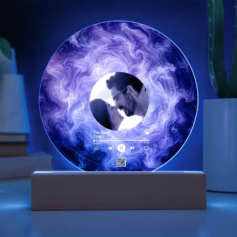 Vinyl Song Plaque – Your Song, Lit Up (Scan & Play)