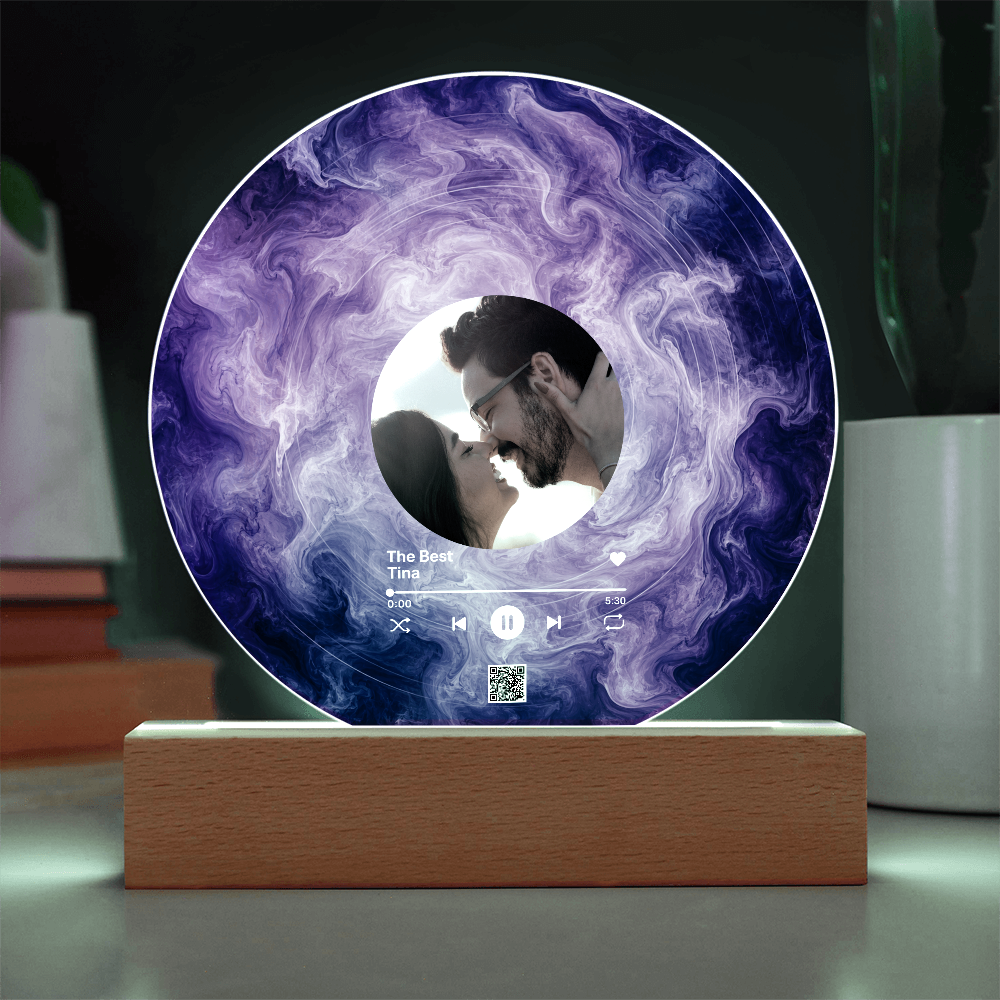 Vinyl Song Plaque – Your Song, Lit Up (Scan & Play)
